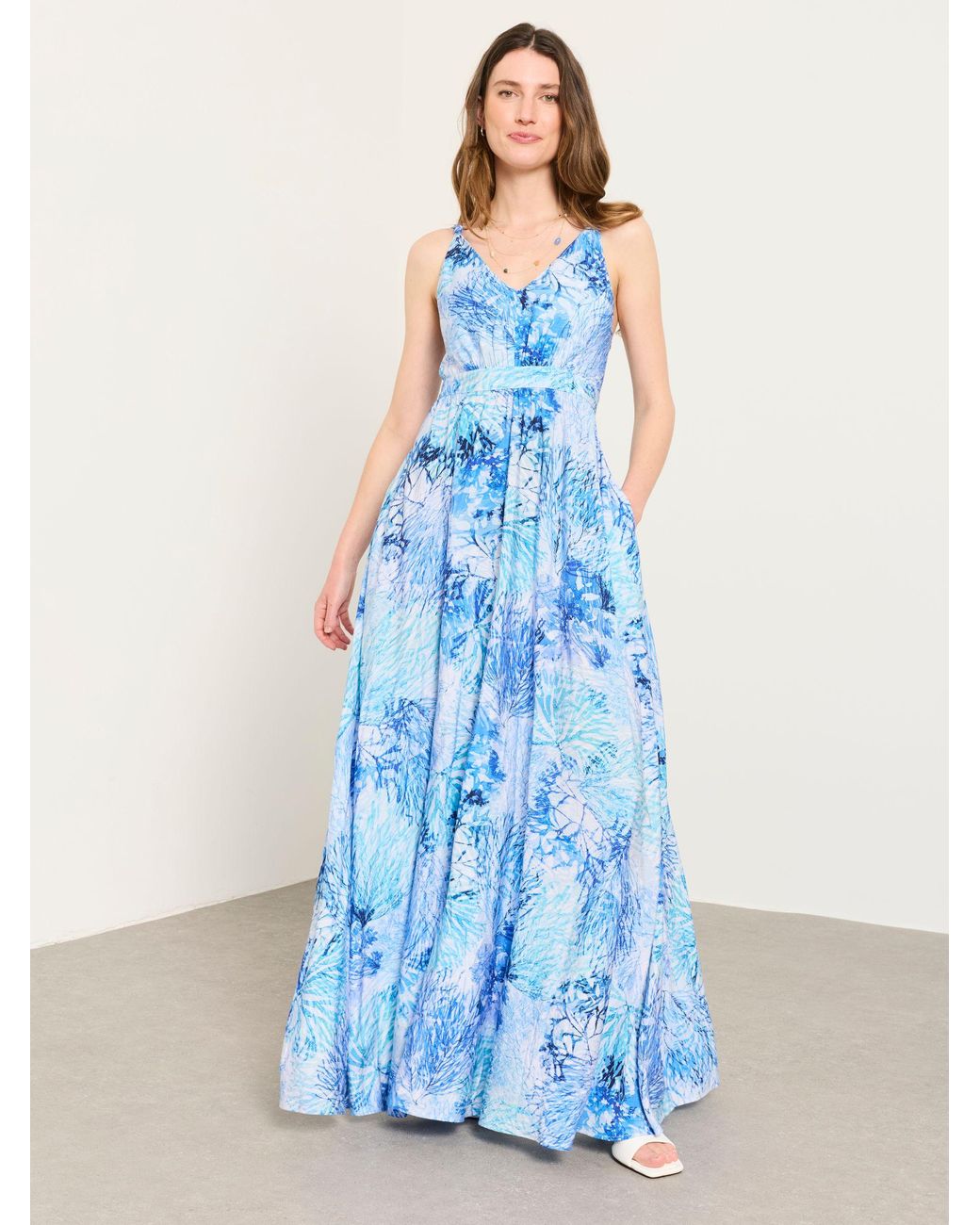 FatFace Blue V & A Regular Parachute Dress