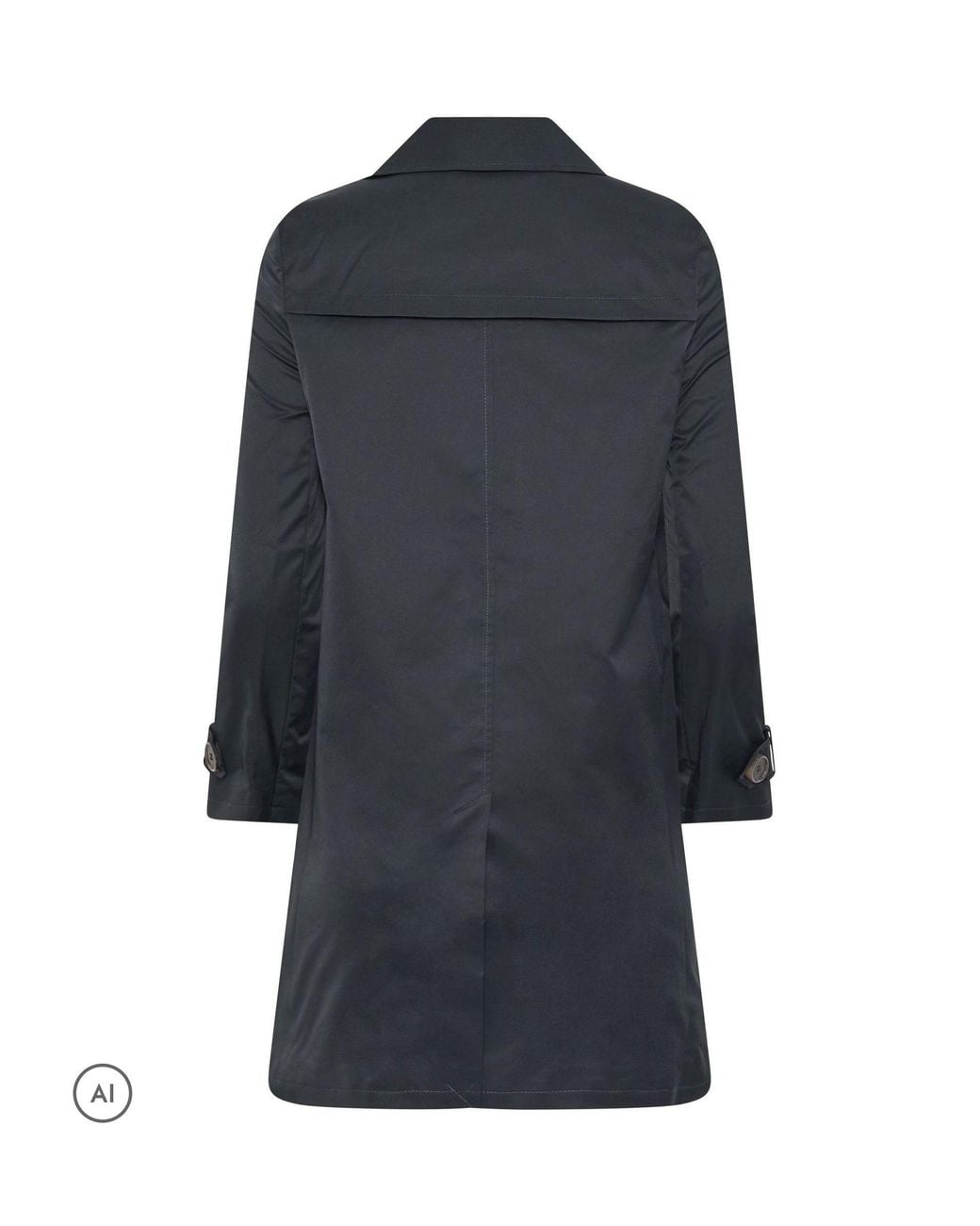 M Com Blue Petite Single Breasted Coat