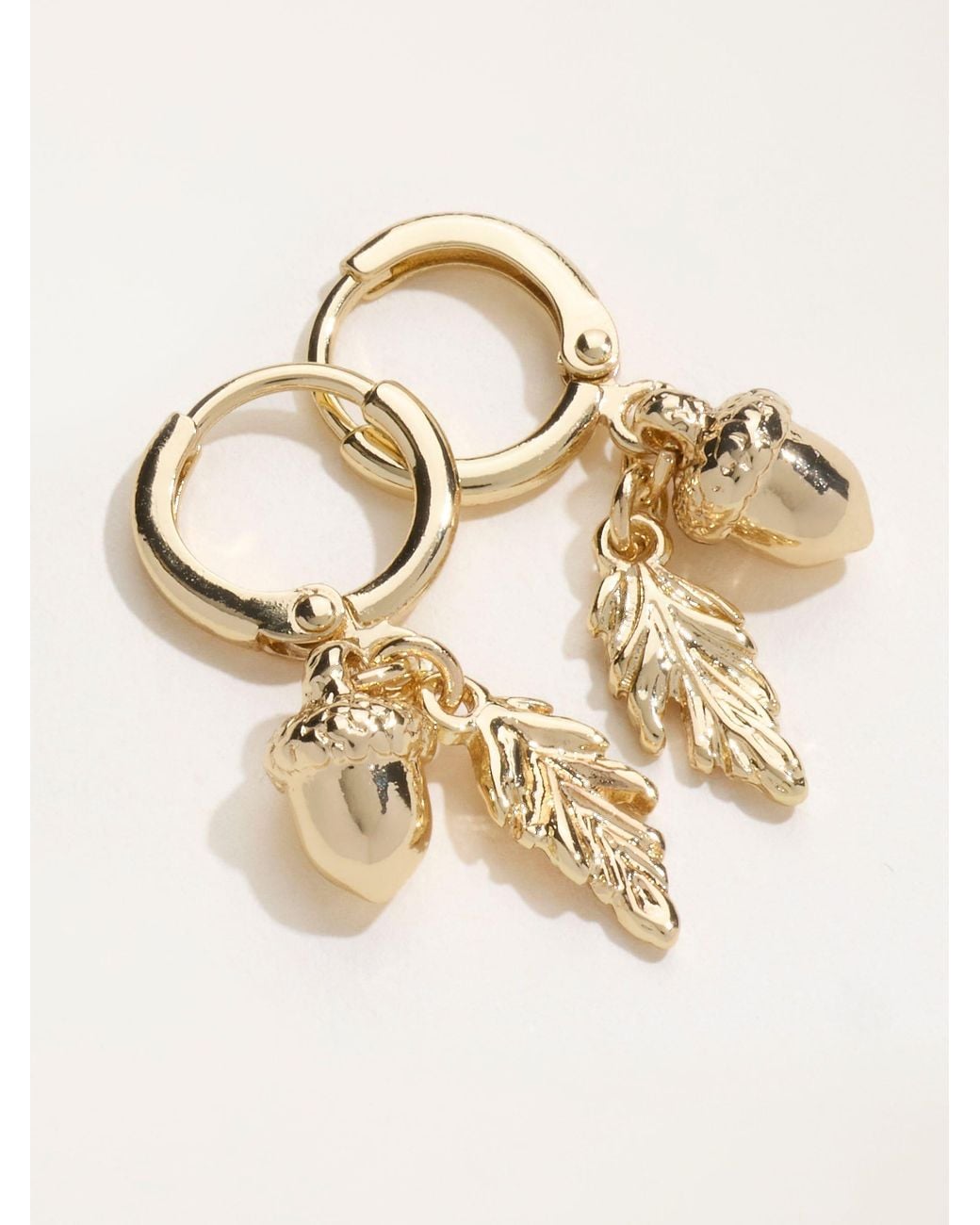 FatFace Natural Fatface Tone Acorn Leaf Earrings