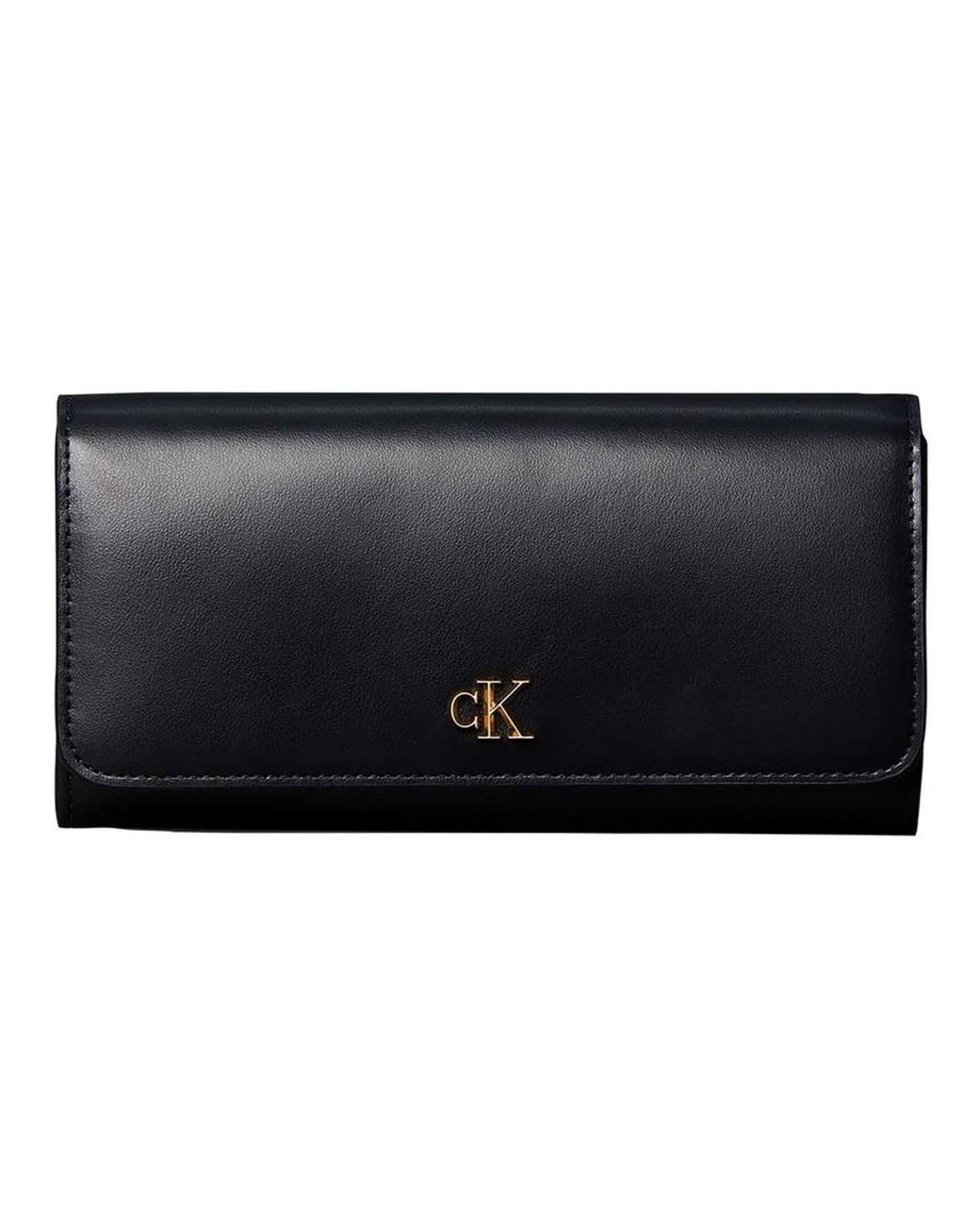 Calvin Klein Black Monogram Hardware Long Wallet