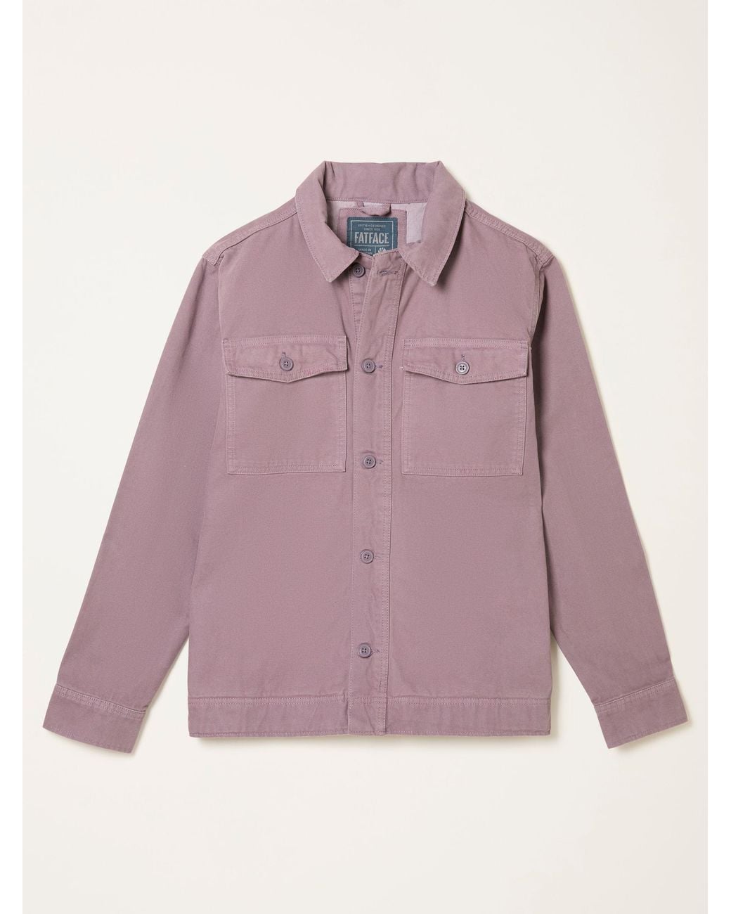 FatFace Pink Canvas Two Pocket Worker Jacket for men