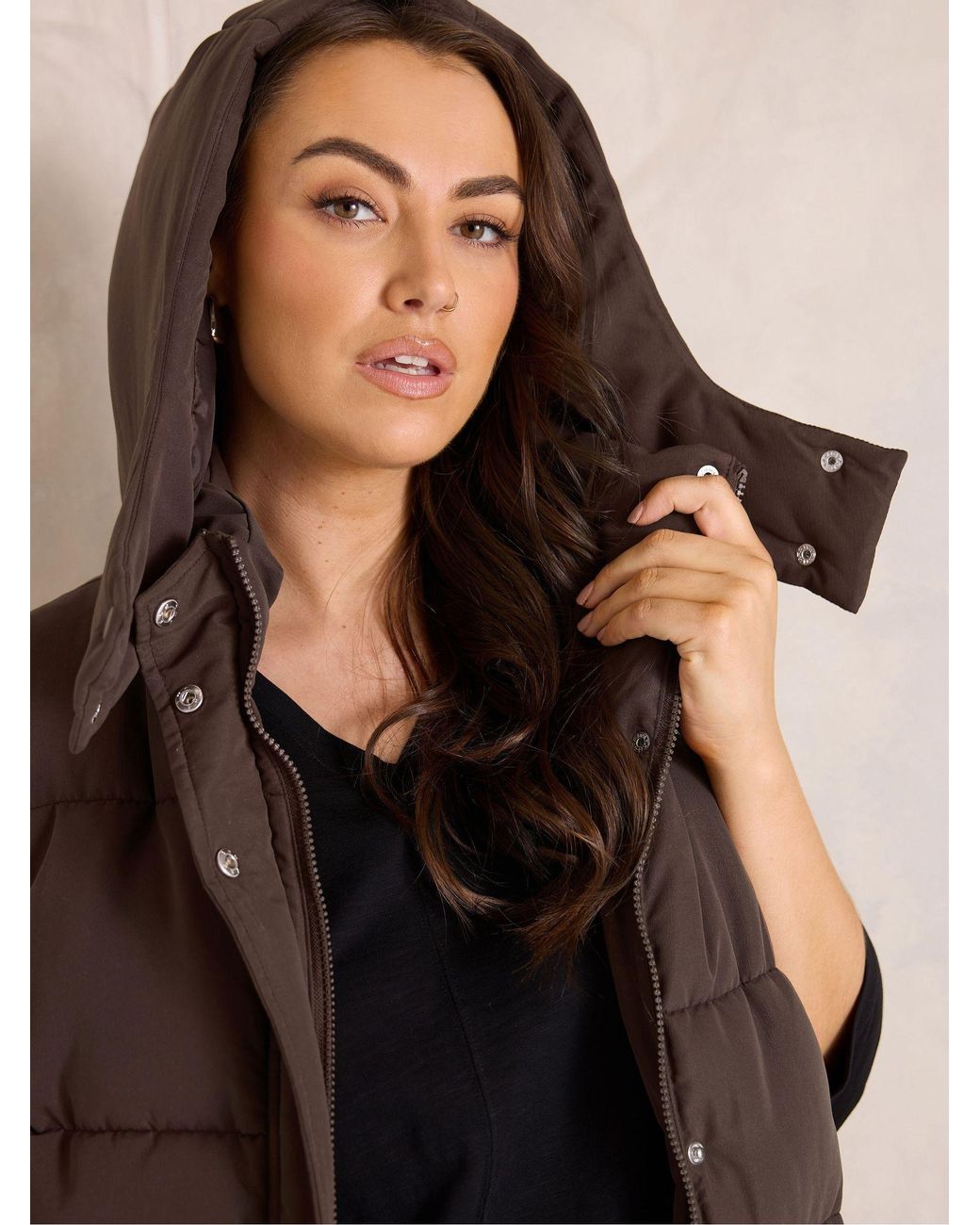 Evans Brown Maxi Gilet