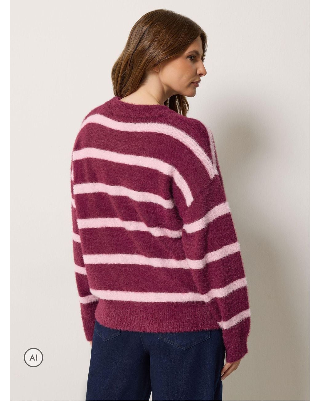 M Com Red Stripe Jumper