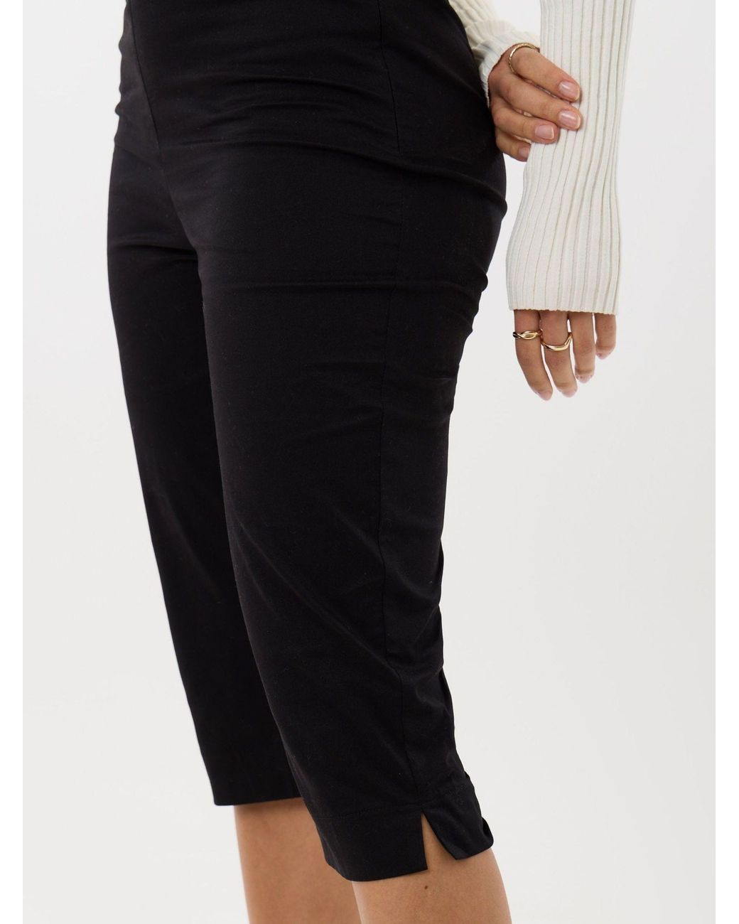 Threadbare Natural Split Hem Capri Trousers
