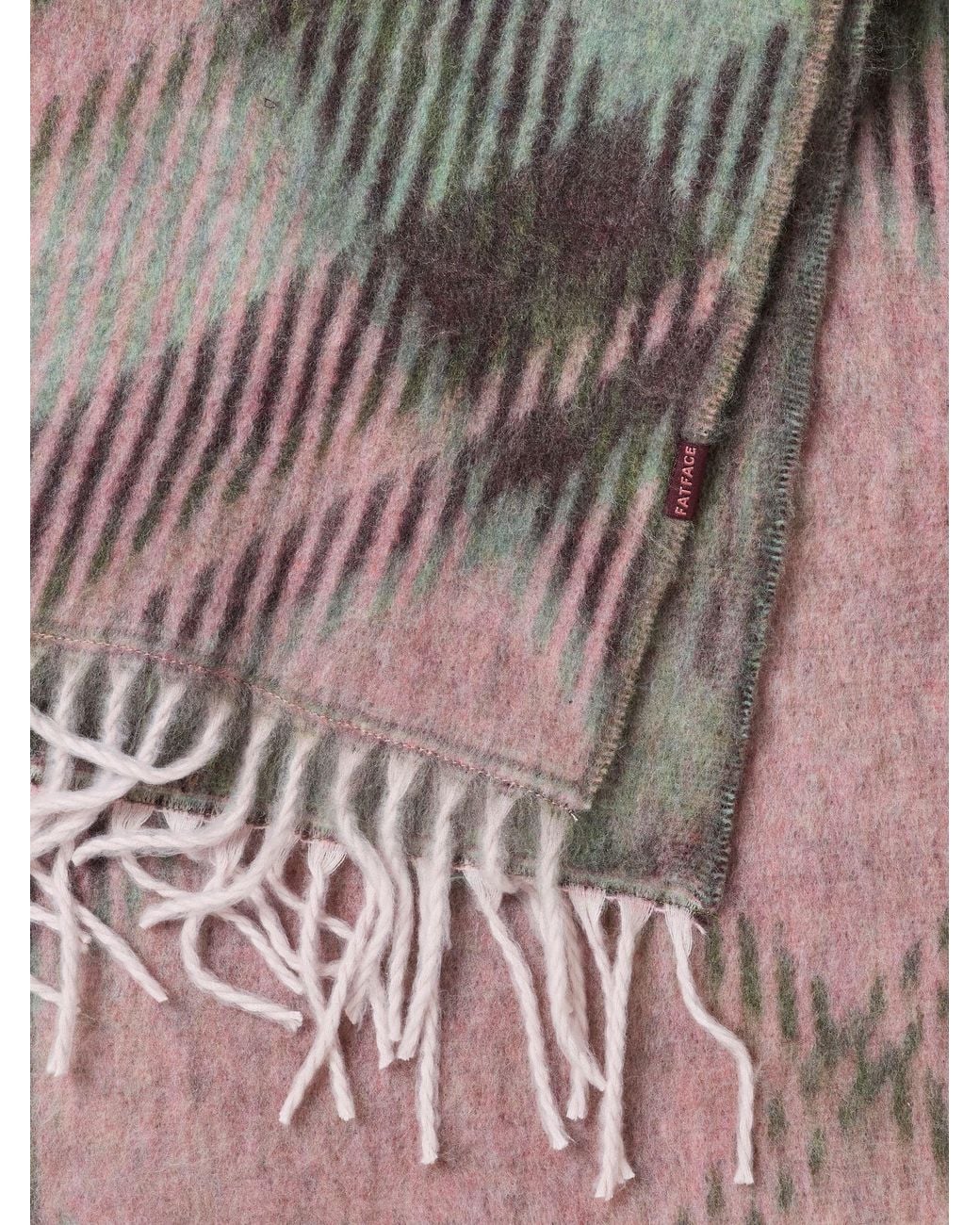 FatFace Gray Fatface Argyle Brushed Scarf