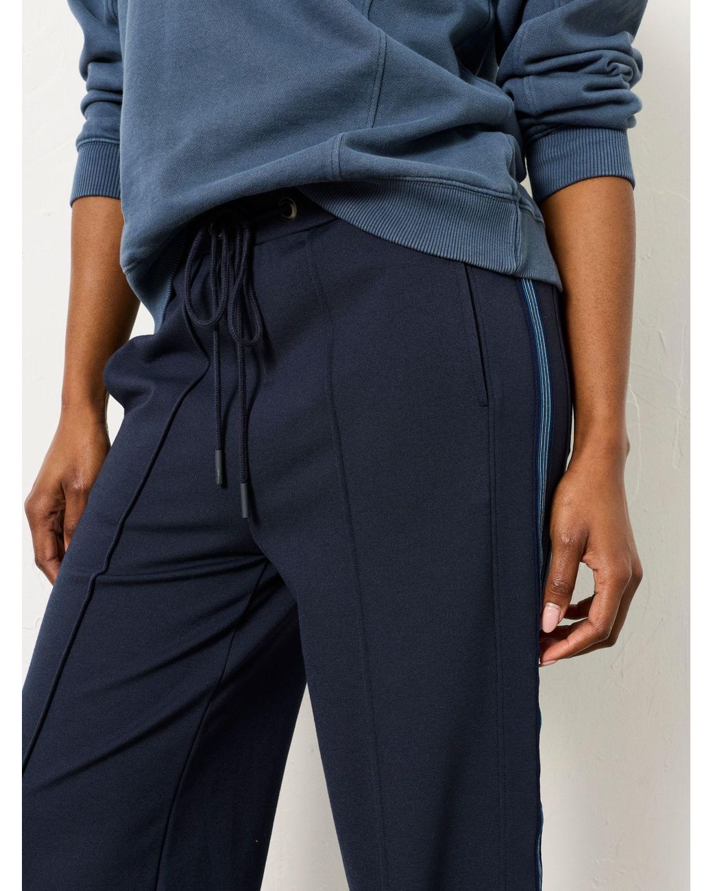 FatFace Blue Ely Ponte Wide Leg Trouser