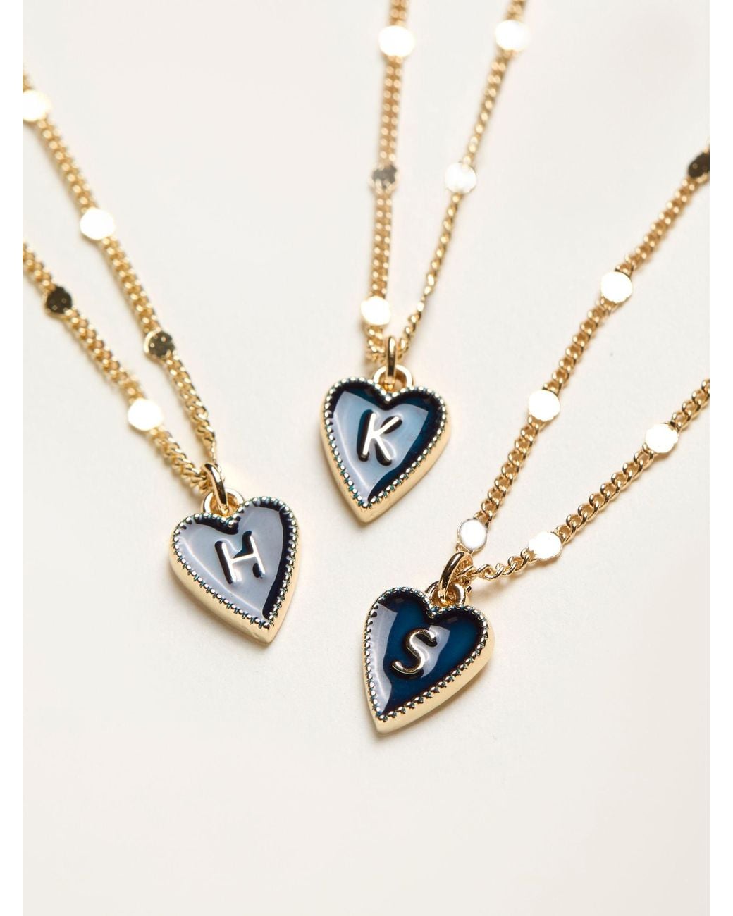 FatFace Natural Alphabet Heart Necklace