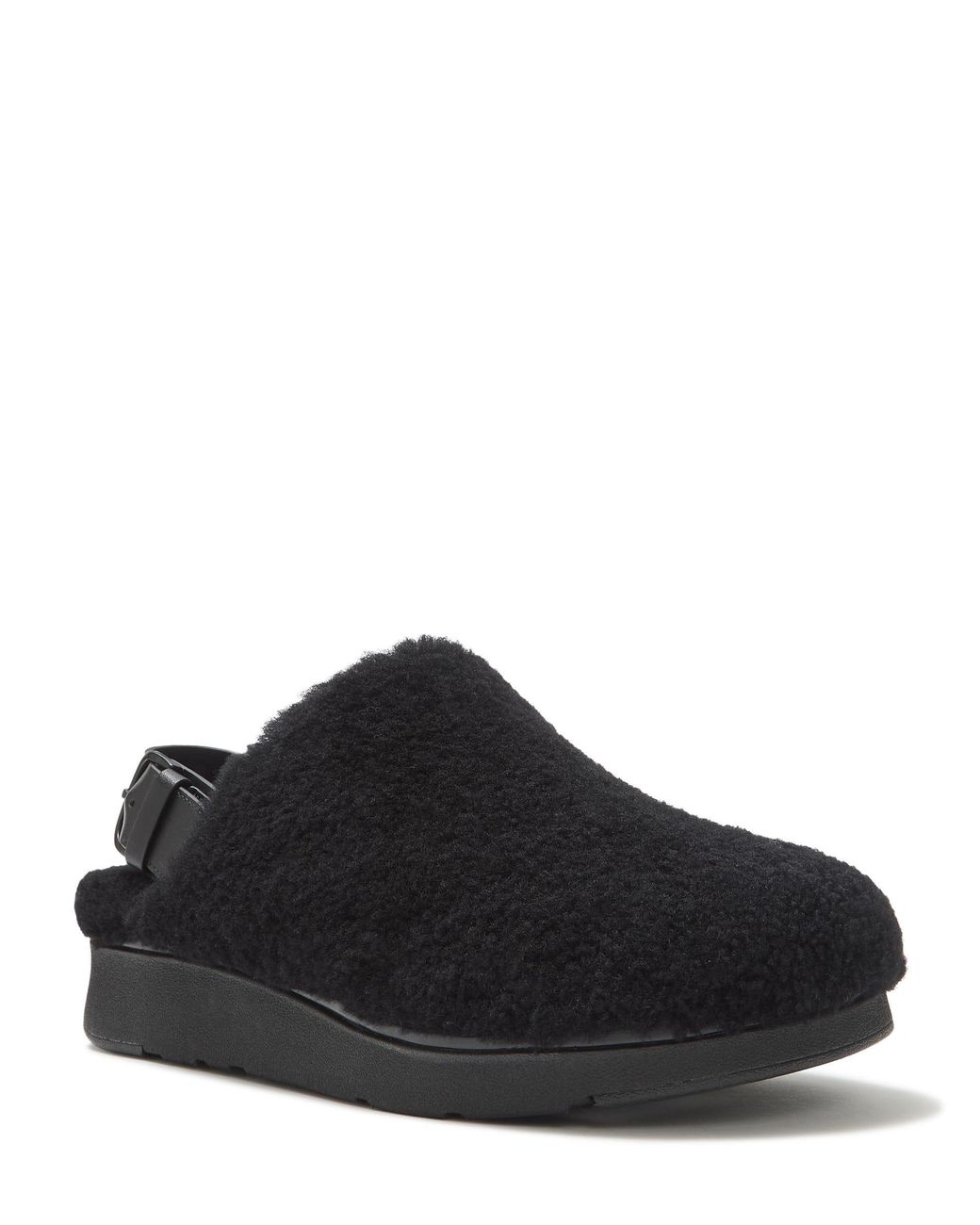 Fitflop Black Gen-Ff Shearling Back-Strap Mules