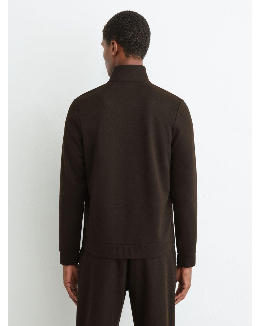 Reiss Black Herringbone Patch-Pocket Zip-Through for men