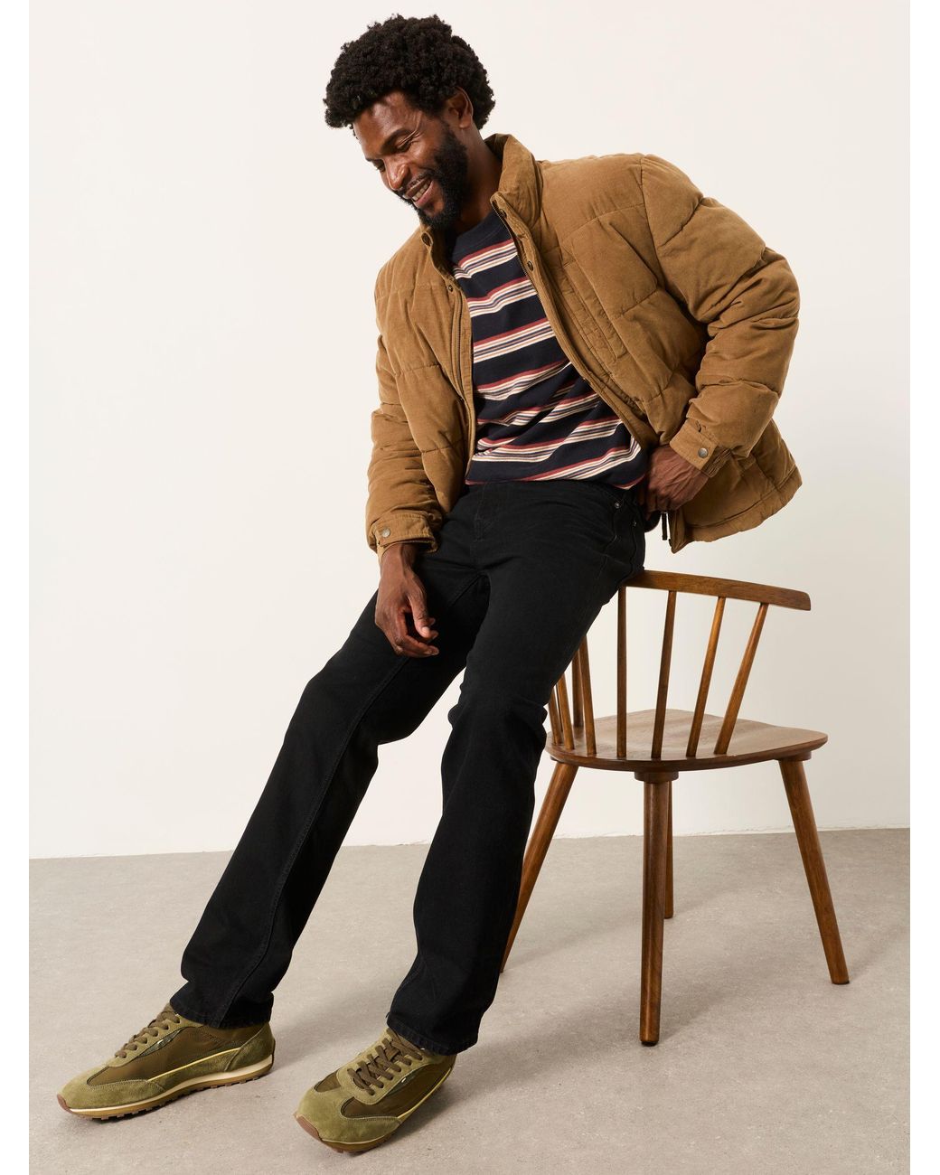 FatFace Black Straight Fit Jeans for men