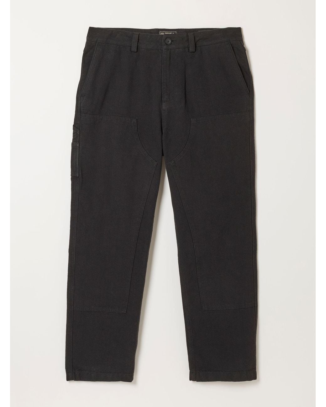 FatFace Black Perth Pleat Front Chinos for men