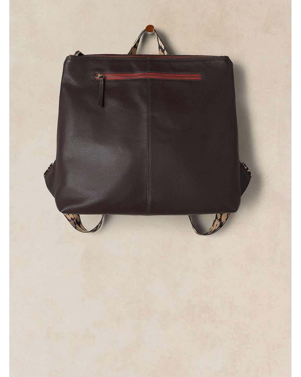White Stuff Brown Meadow Leather Backpack