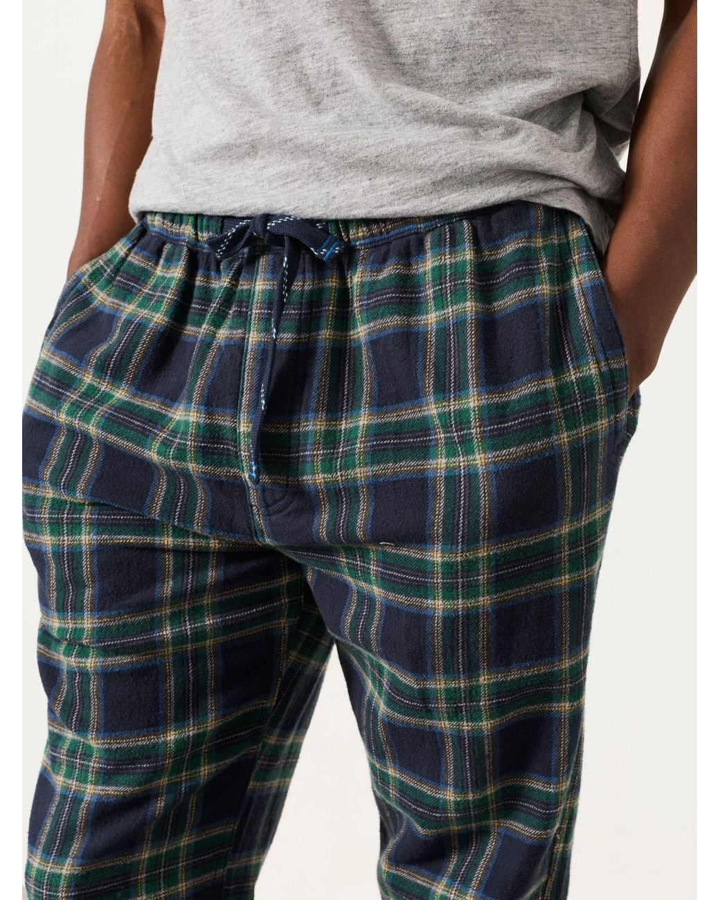 FatFace Black Kelty Check Pyjama Bottom for men