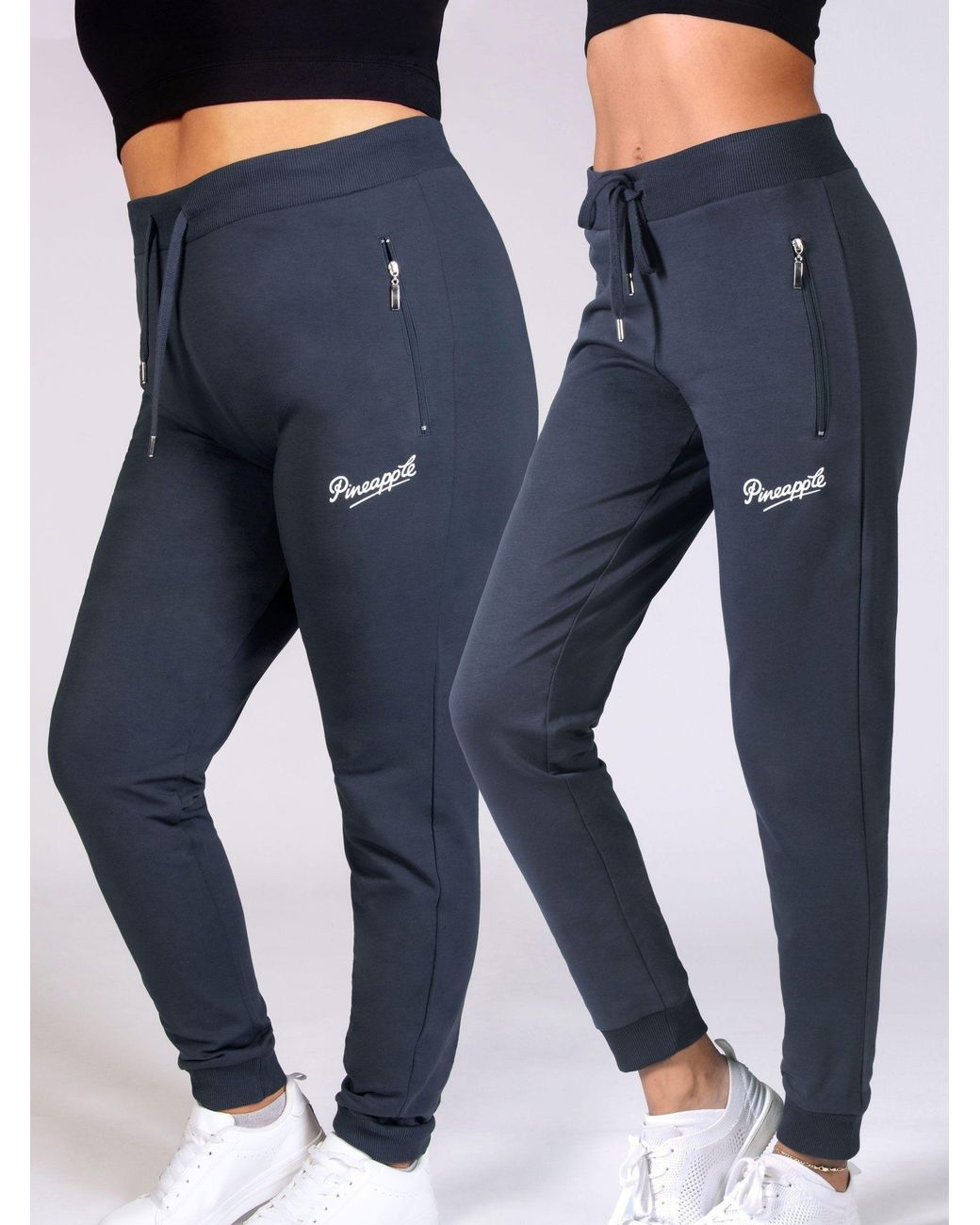Pineapple Blue Skinny Zip Joggers