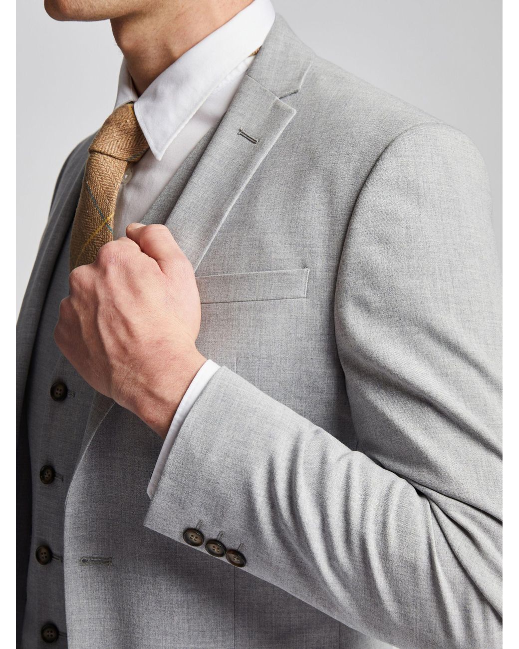 Antique Rogue Gray Plain Slim Jacket for men