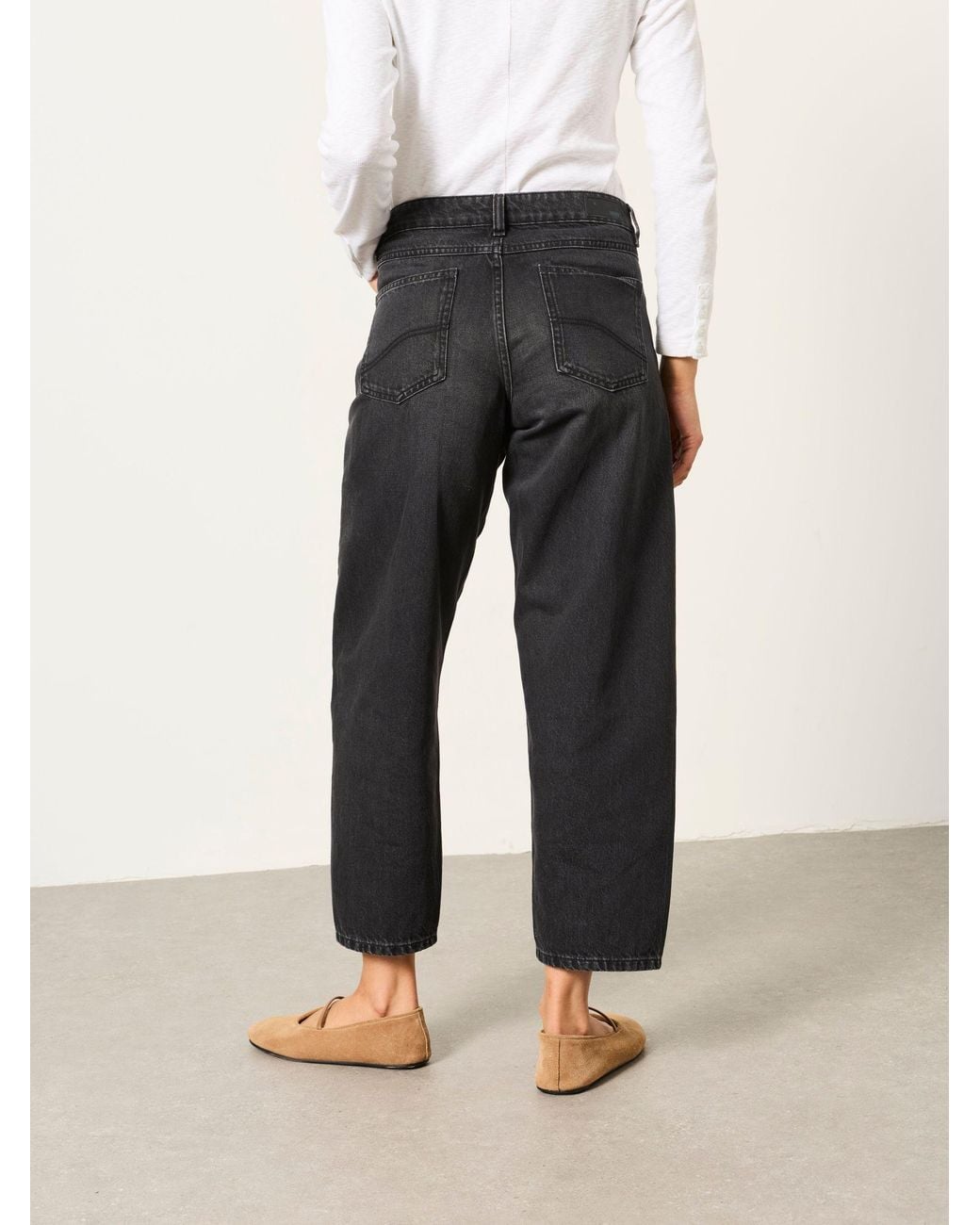 FatFace Black Camber Barrel Jeans