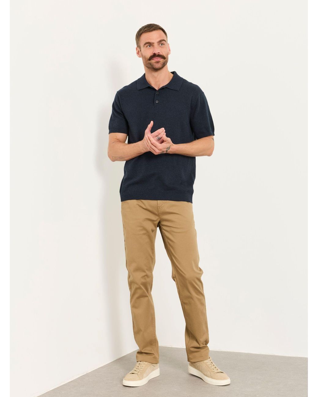 FatFace Natural Carbis Straight Fit Chinos for men