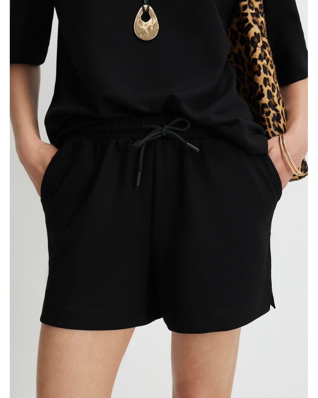 River Island Black Drawstring Shorts