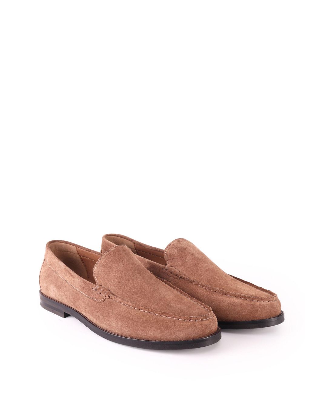 OFF THE HOOK Brown Ronan Suede Apron Loafers for men