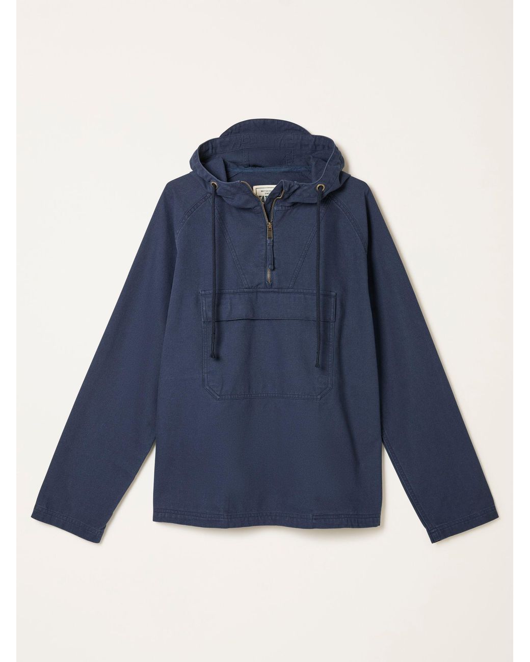 FatFace Blue Canvas Overhead Smock Jacket for men