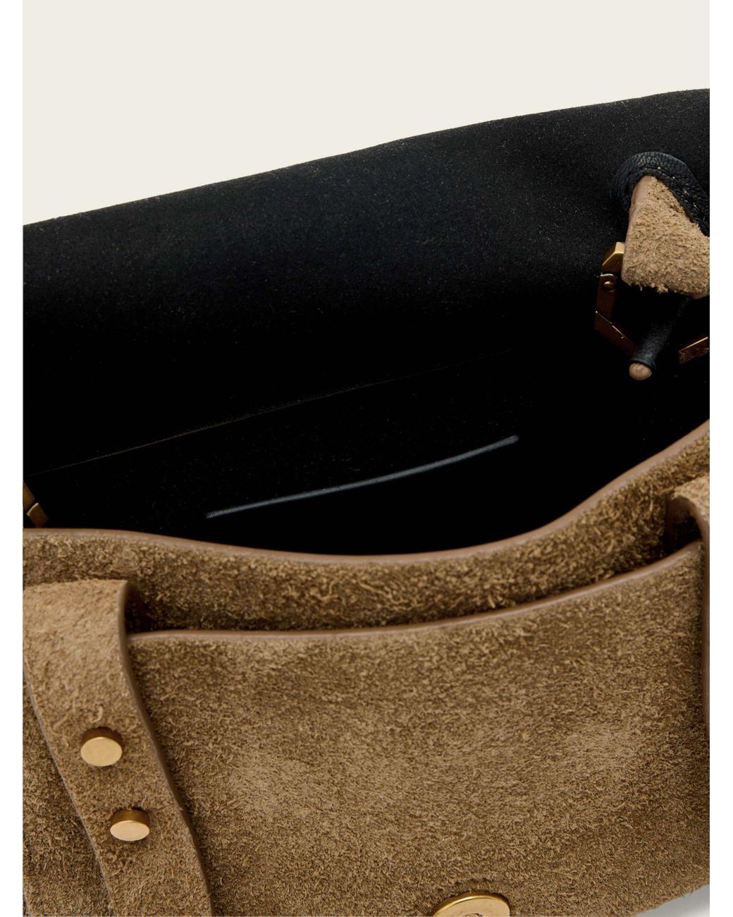 AllSaints Natural Allsaints Ursa Mini Suede Cross-Body Bag