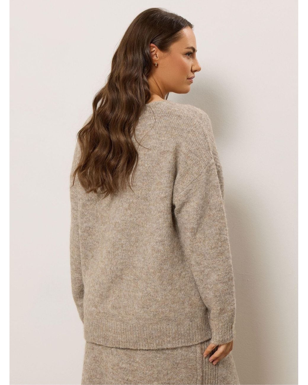 Evans Natural V-Neck Jumper