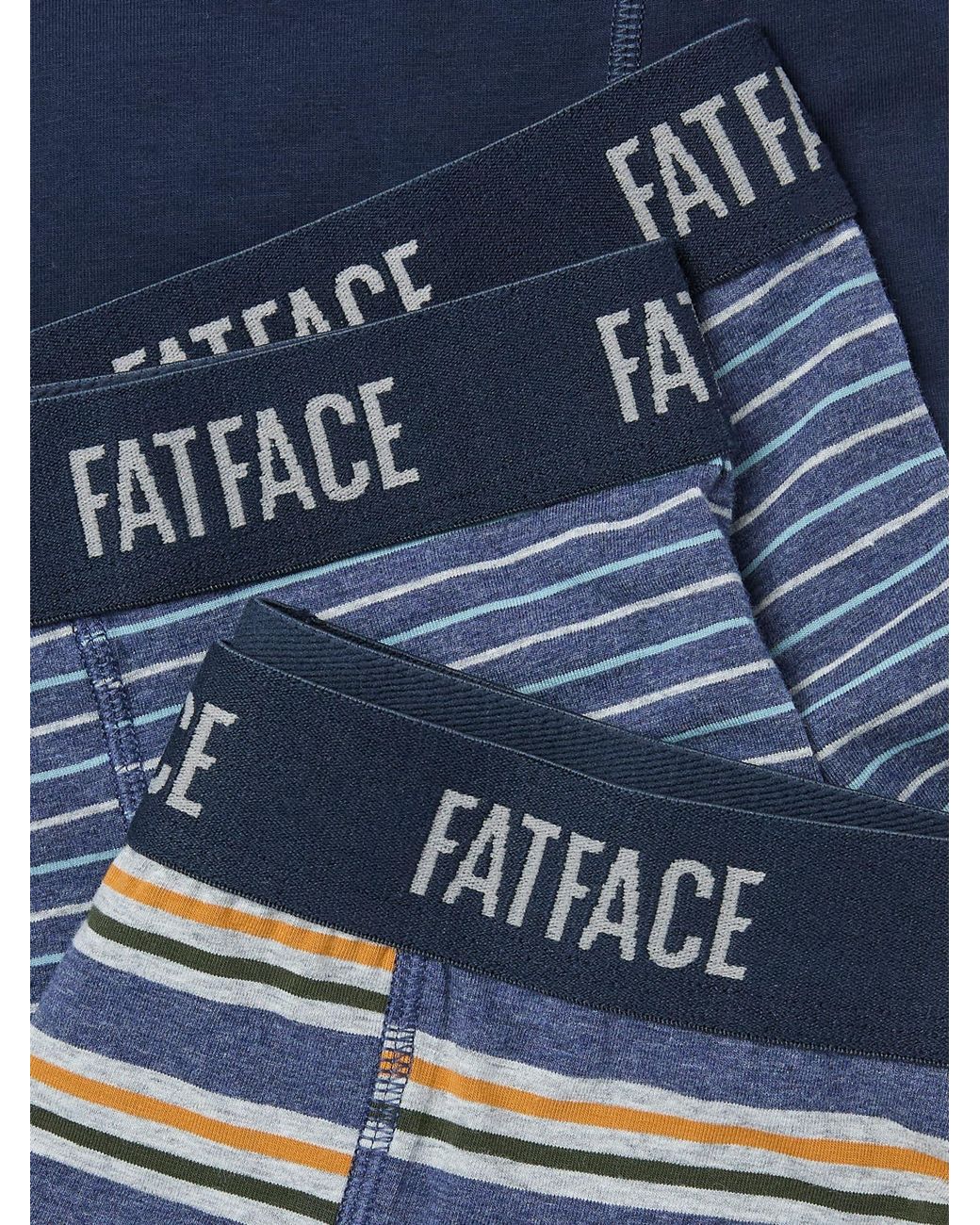 FatFace Blue Classic Boxers 3 Pack for men