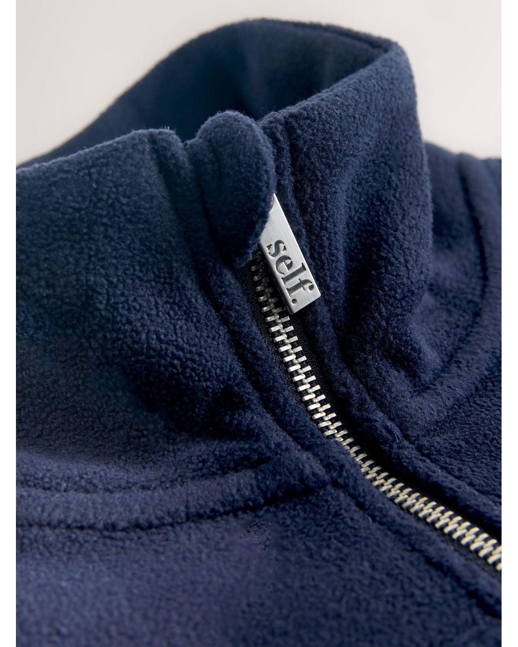 Self Blue Half Zip Microfleece Fleece