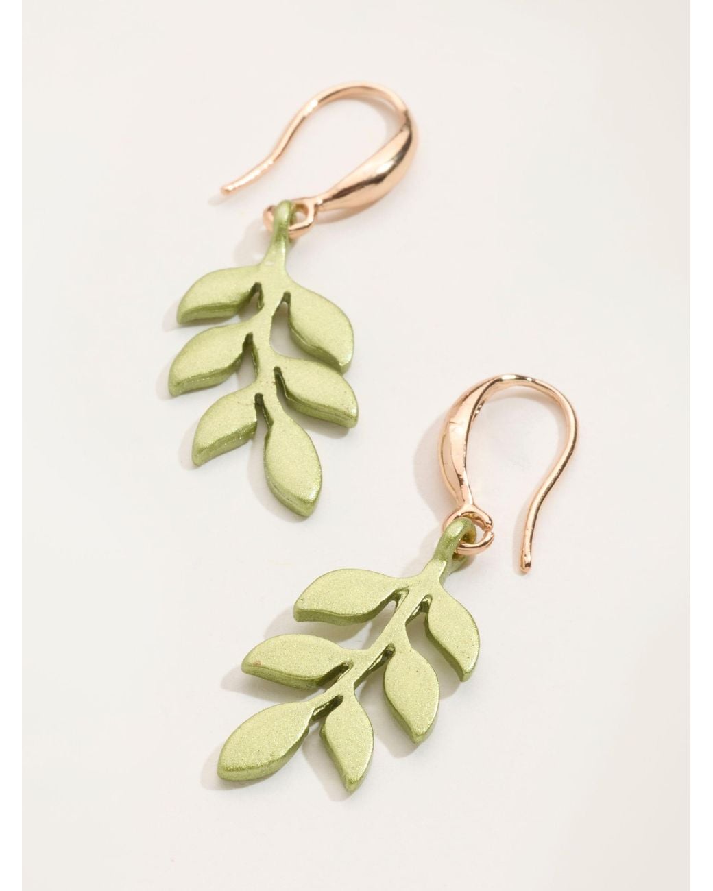 FatFace Natural Fatface Leaf Drop Earrings