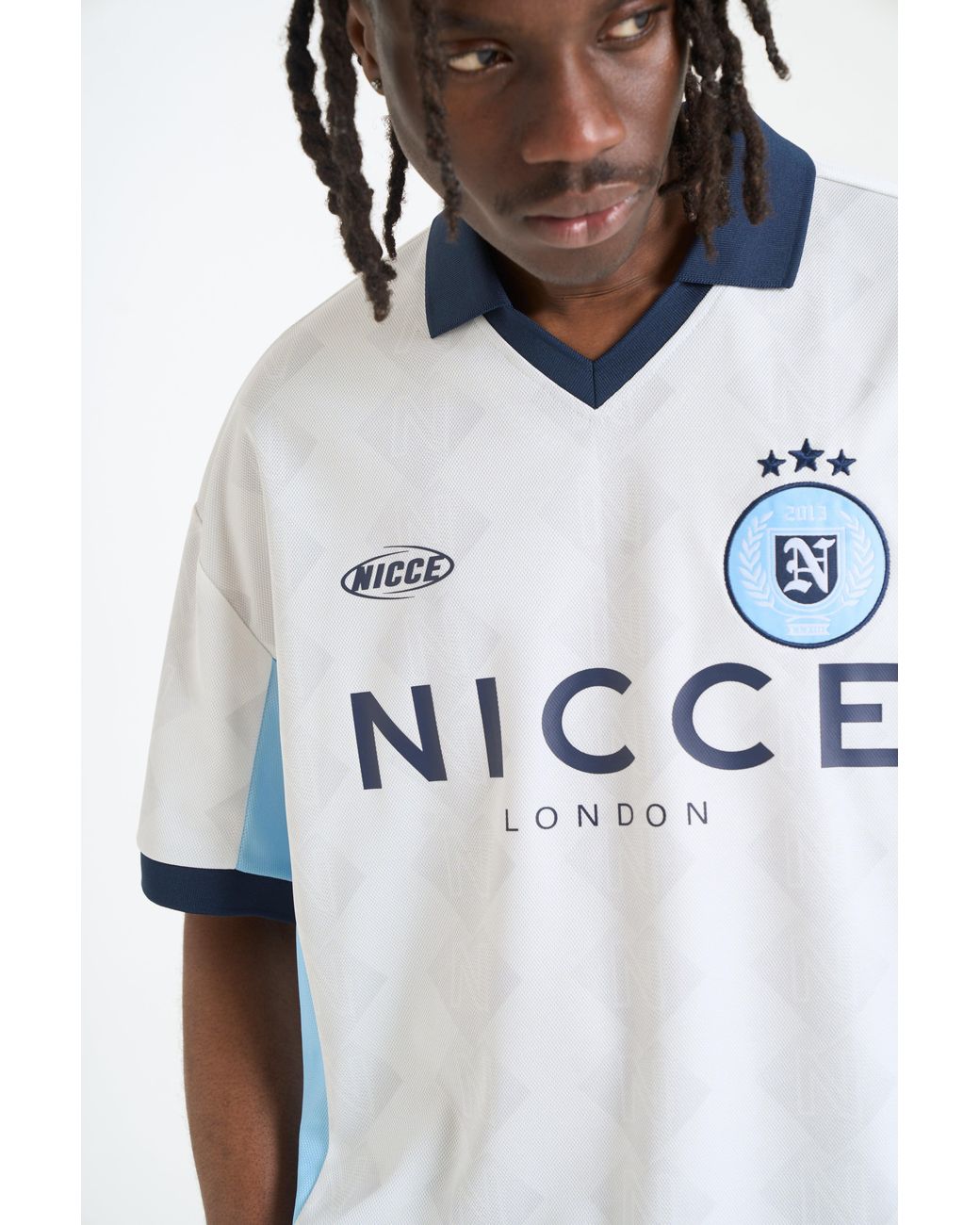 Nicce London White Billete Football Shirt for men