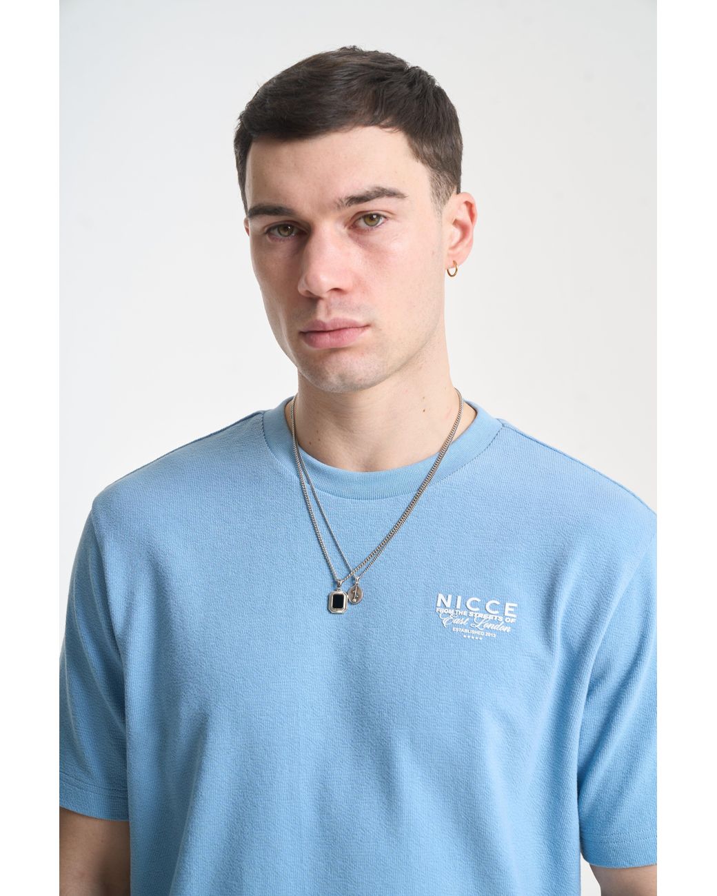 Nicce London Blue Cera T-Shirt & Shorts Set for men
