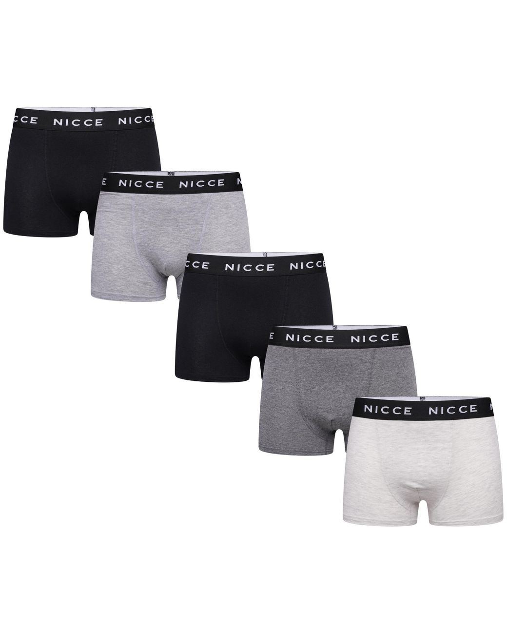 Nicce London Black 5 Pack Boxers Haunton for men