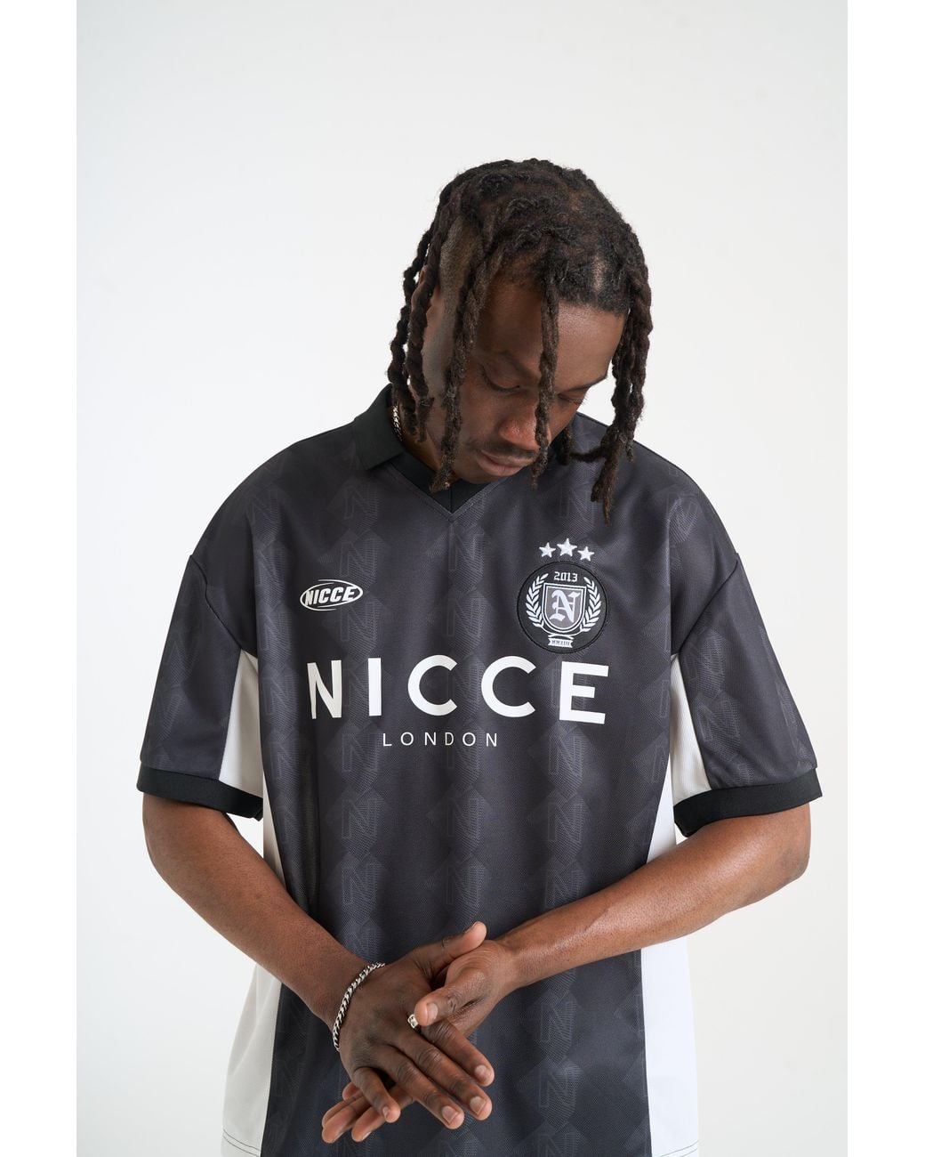 Nicce London Black Billete Football Shirt for men