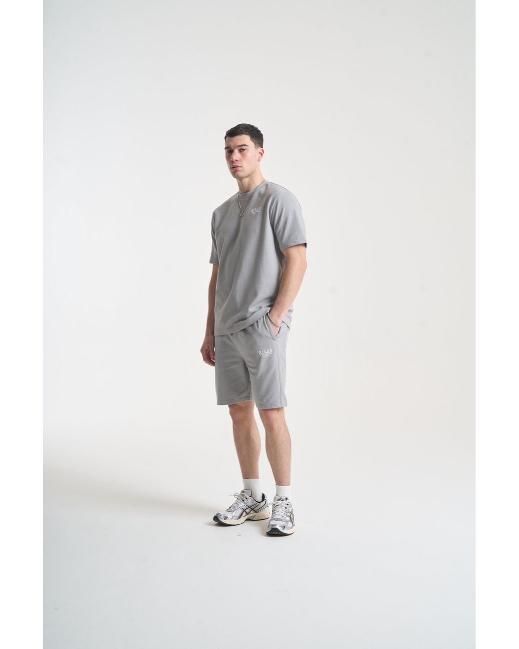 Nicce London Gray Cera T-Shirt for men