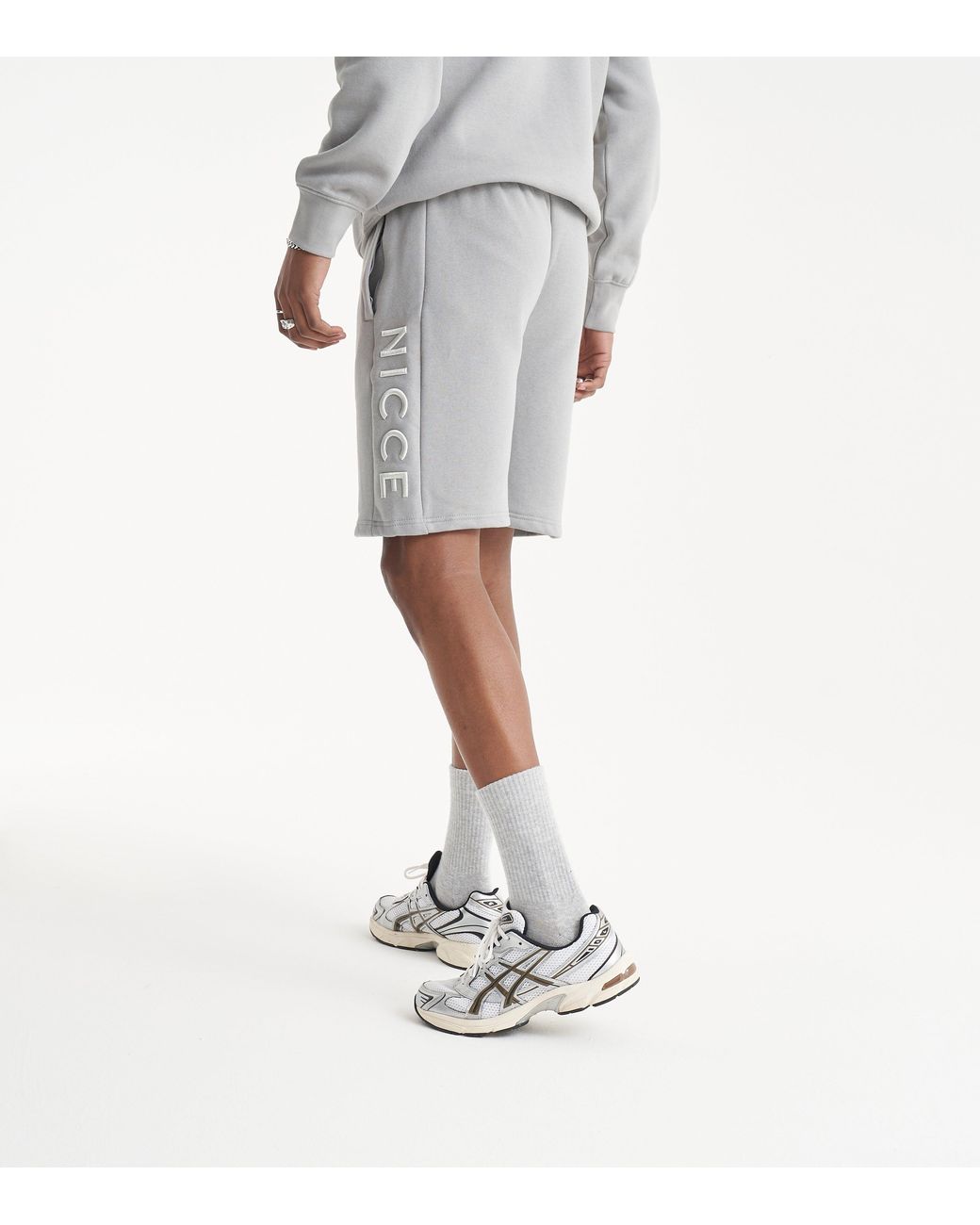 Nicce London Gray Mercury Shorts for men