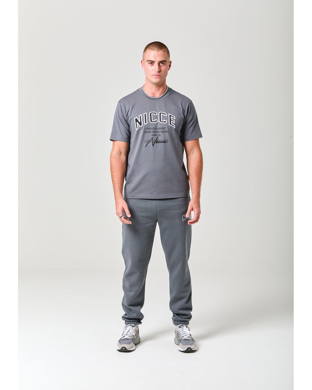 Nicce London Gray Elevate T-Shirt for men