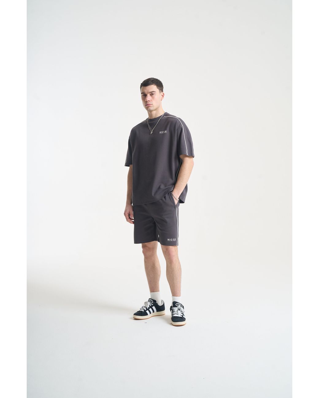 Nicce London Black Piper Shorts for men