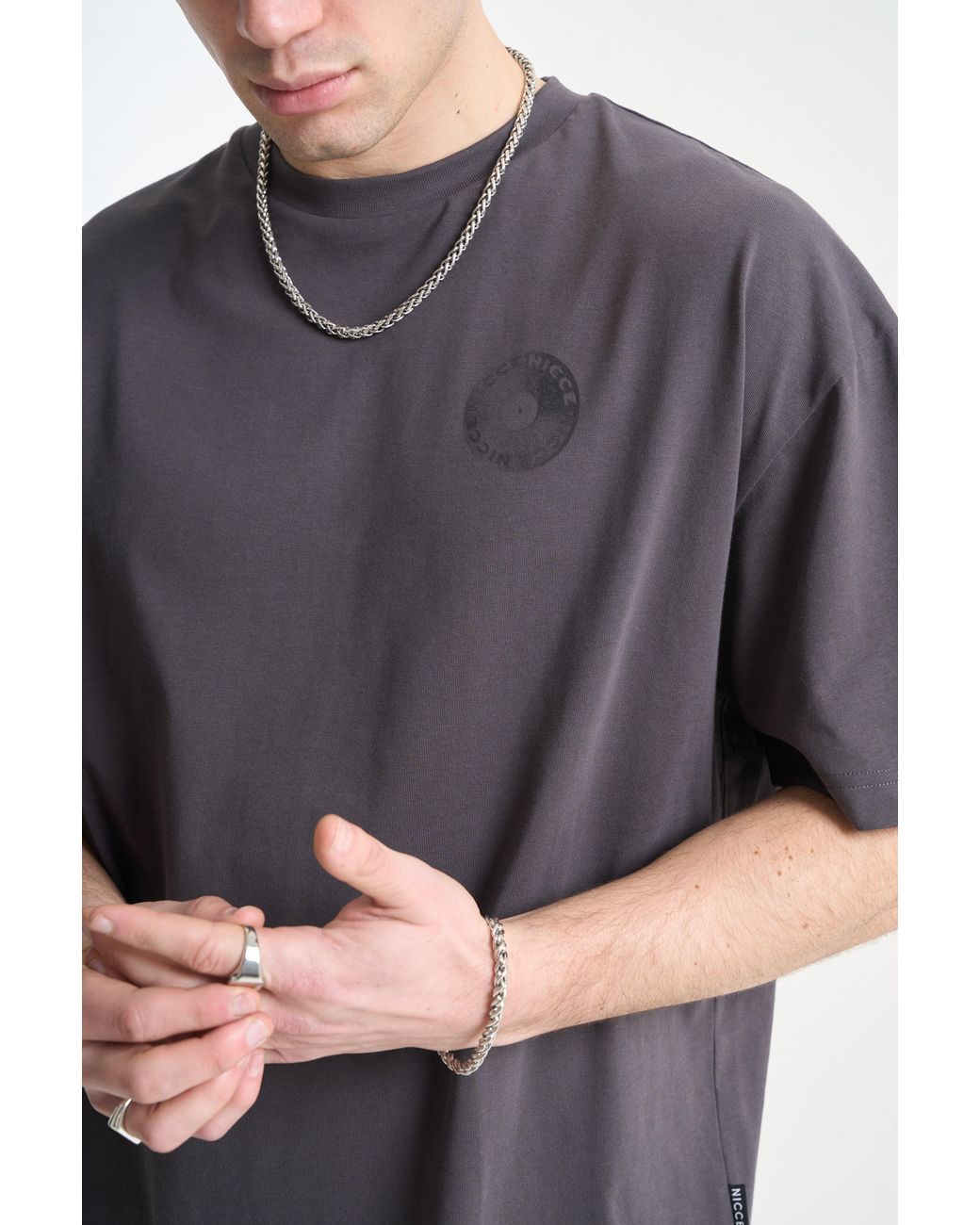 Nicce London Gray Ambit T-Shirt for men