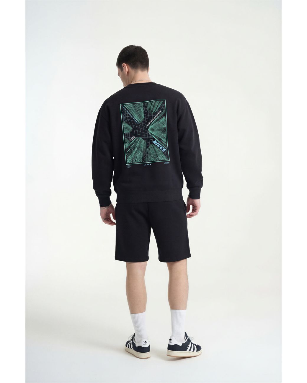 Nicce London Blue Comet Sweatshirt & Shorts for men