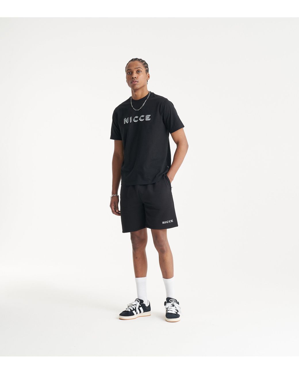 Nicce London Blue Forma Shorts for men