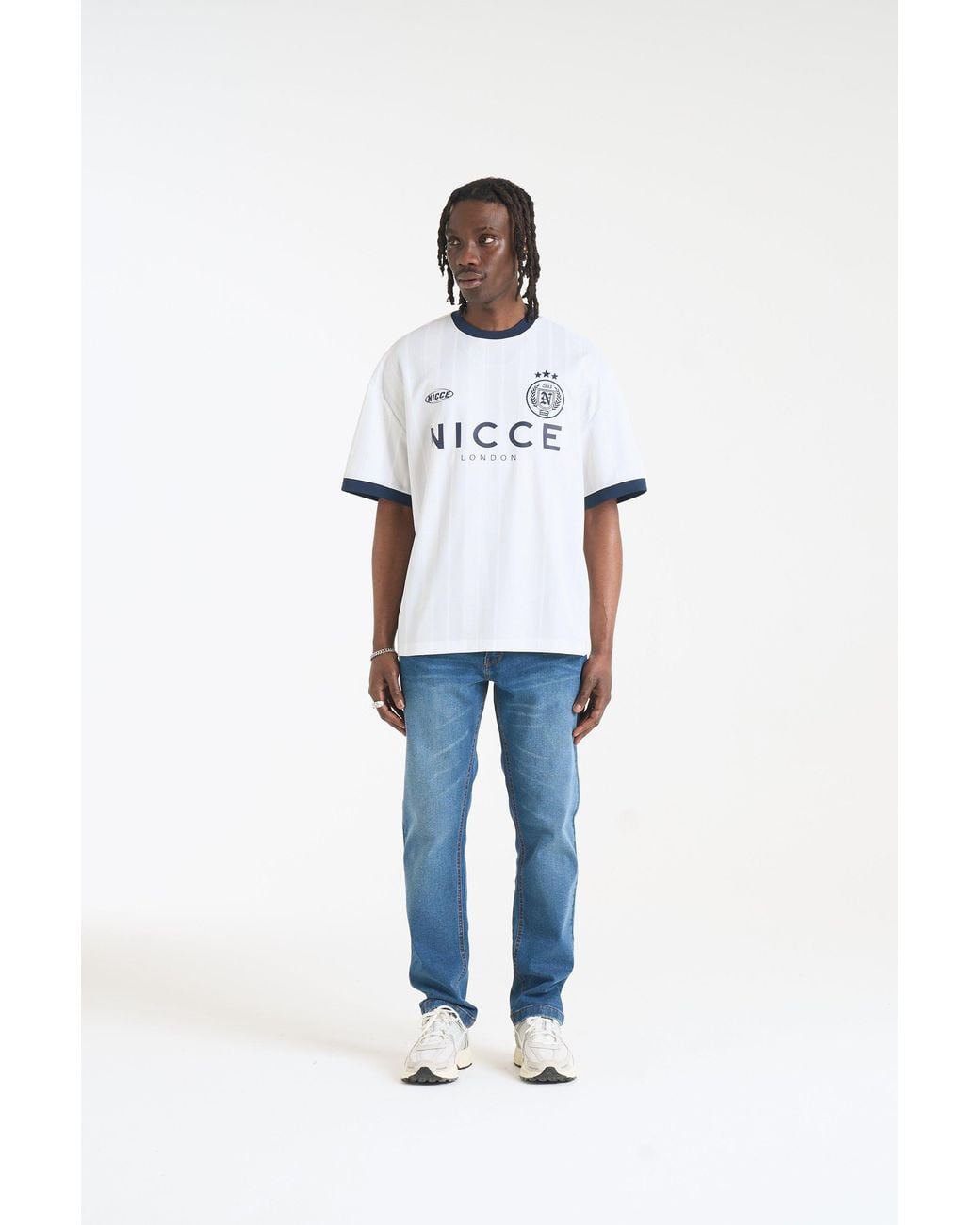 Nicce London White Legend Football Shirt for men
