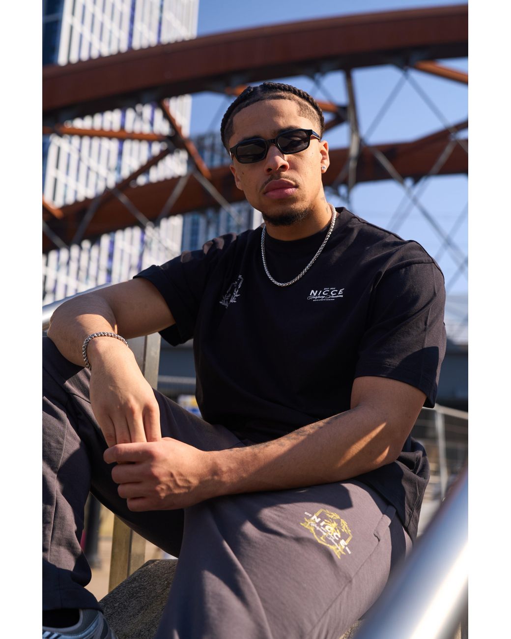 Nicce London Black Cresta T-Shirt for men