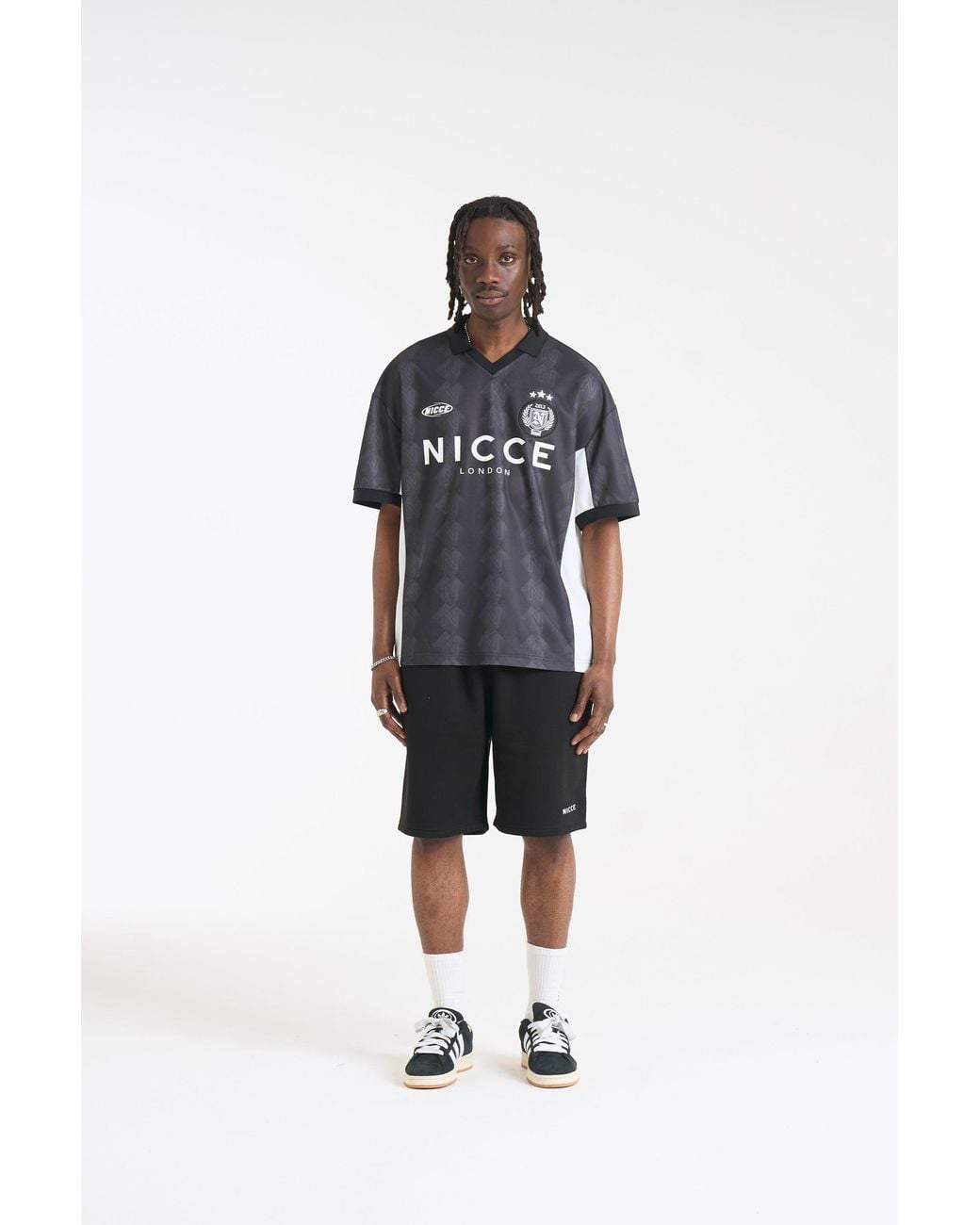 Nicce London Black Billete Football Shirt for men