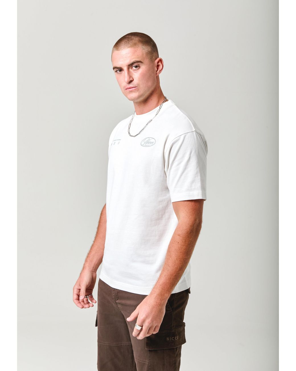Nicce London White Grant T-Shirt for men