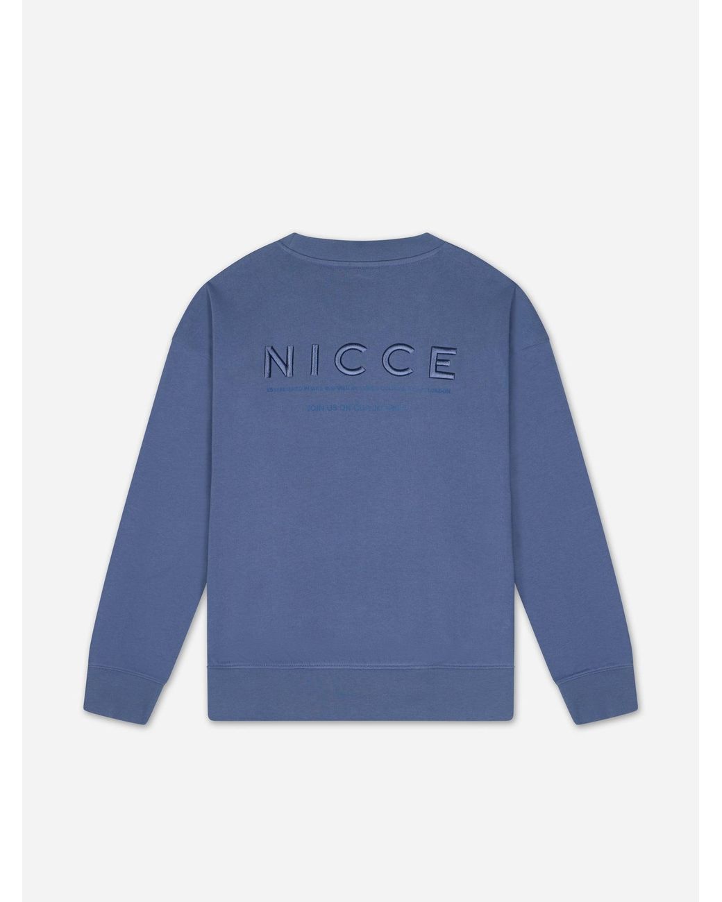 Nicce London Blue Script Essential Crew for men