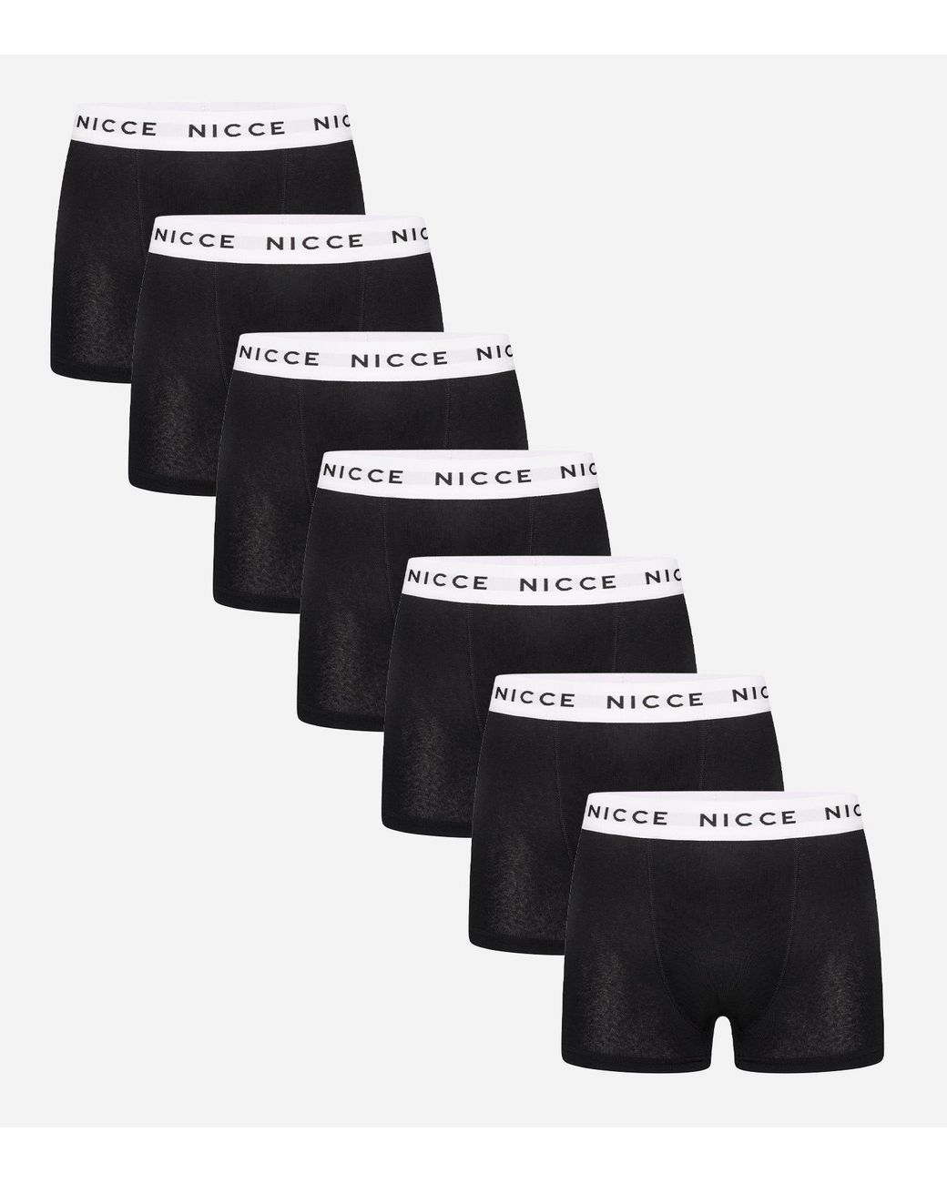 NICCE Multipacks Black Nicce 7 Pack Boxers Borwis for men