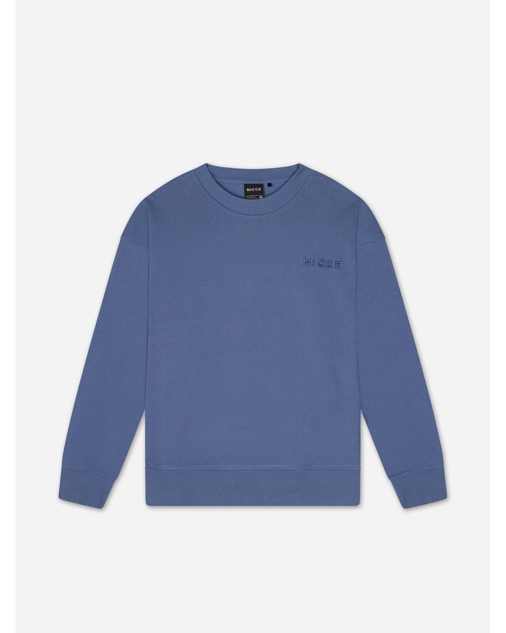 Nicce London Blue Script Essential Crew for men