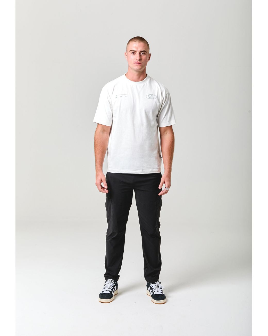 Nicce London White Odyssey Cargo Pants for men