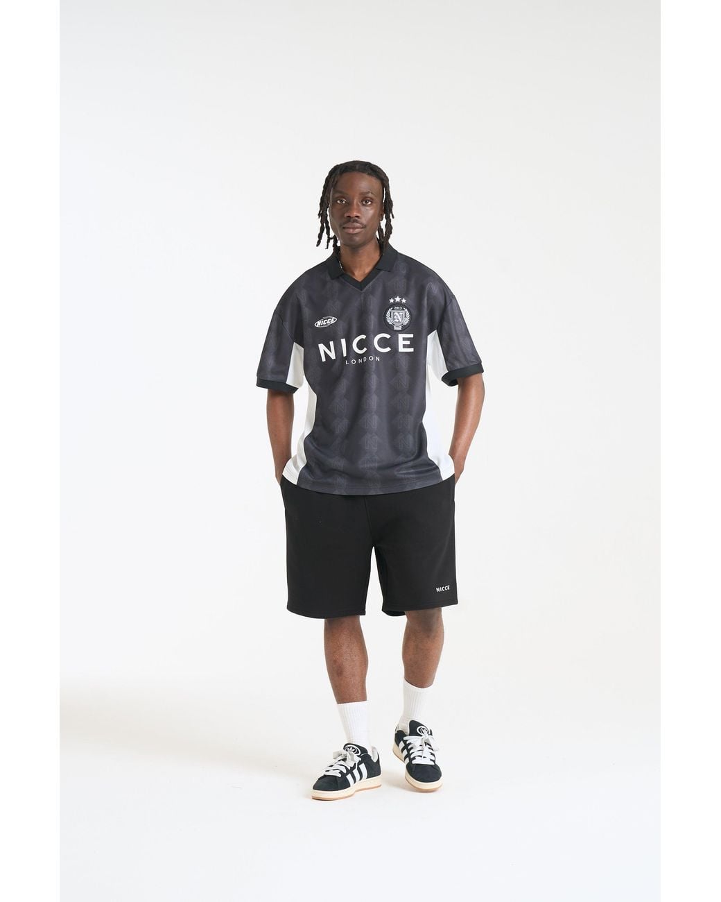 Nicce London Black Billete Football Shirt for men
