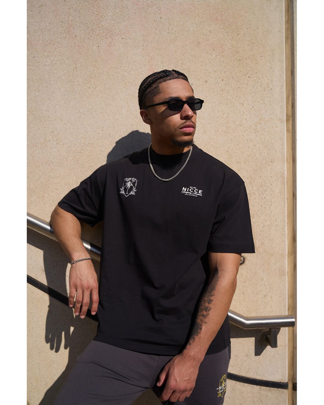 Nicce London Black Cresta T-Shirt for men